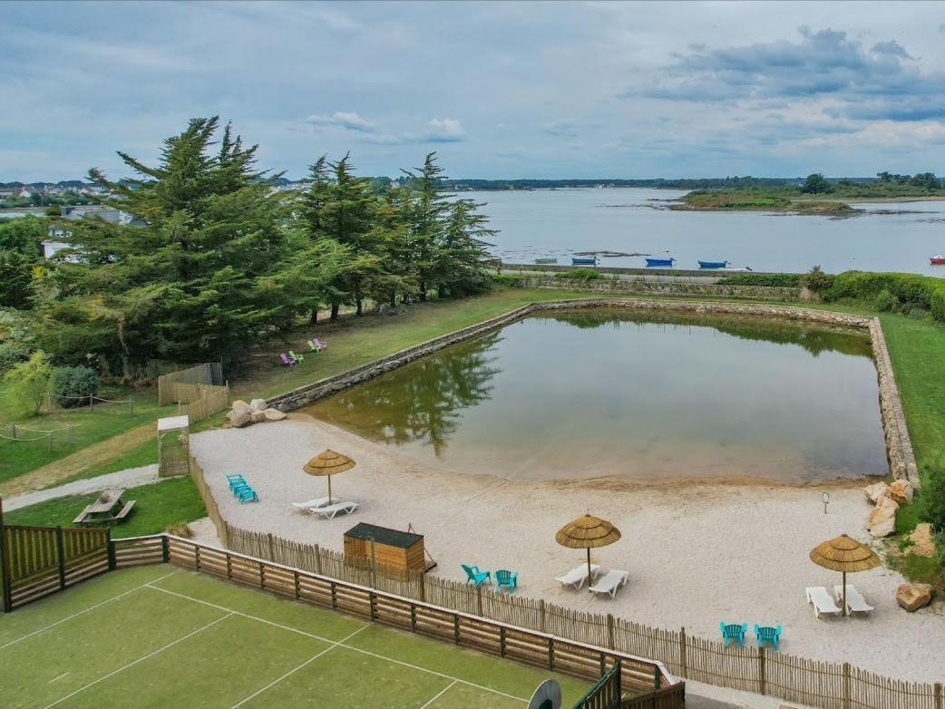 Camping Paradis Le Moulin Des Oies Belz Exterior foto