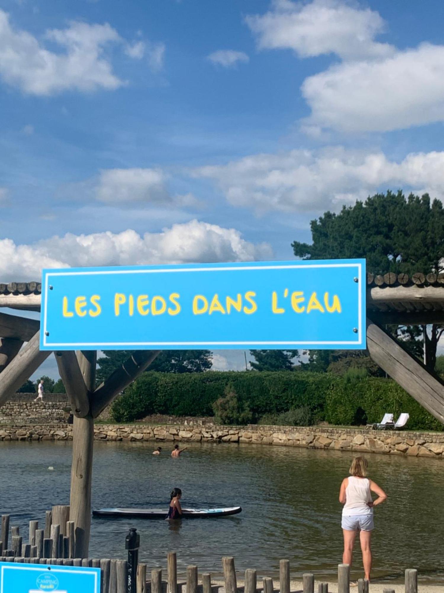 Camping Paradis Le Moulin Des Oies Belz Exterior foto